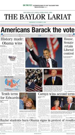 Obama Wins Senate by David Espo Disappointed Supporters in Ari- the Associated Press Zona