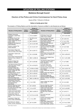 PCC Situation of Polling Stations