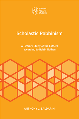 A Literary Study of the Fathers According to Rabbi Nathan