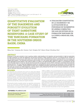 Quantitative Evaluation of the Diagenesis and Porosity