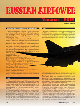 Russian Air Force Almanac 2015