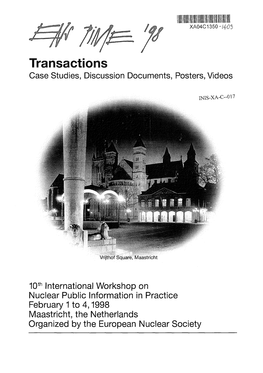 Transactions Case Studies, Discussion Documents, Posters, Videos