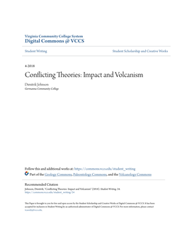 Conflicting Theories: Impact and Volcanism Dimitrik Johnson Germanna Community College