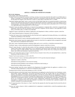 Article 1. School Bus Minimum Standards R13-13-101