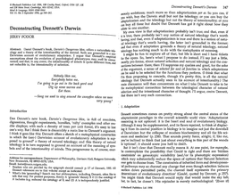 Deconstructing Dennett's Darwin 247 Mind & L..Rmguage, ISSN: 0268·1064 Vol