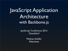 With Backbone.Js