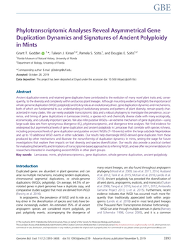 Phylotranscriptomic Analyses Reveal Asymmetrical Gene Duplication Dynamics and Signatures of Ancient Polyploidy in Mints