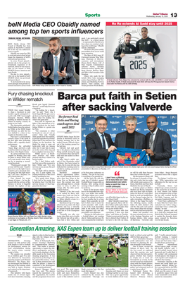 Barca Put Faith in Setien After Sacking Valverde