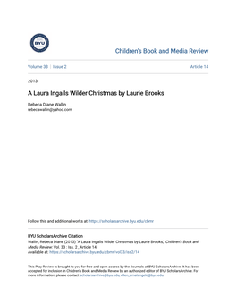 A Laura Ingalls Wilder Christmas by Laurie Brooks