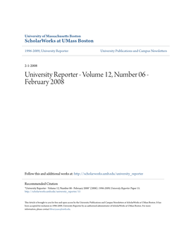 University Reporter University Publications and Campus Newsletters