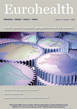 Eurohealth, Vol 12 No 1, 2008