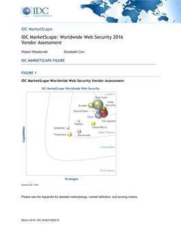 IDC Marketscape: Worldwide Web Security 2016 Vendor Assessment