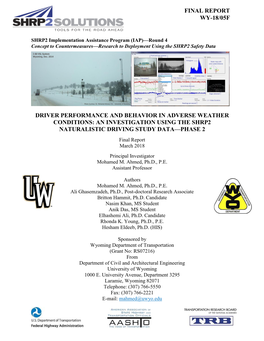 Driver Performance and Behavior in Adverse Weather Conditions