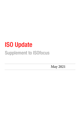 Isoupdate May 2021