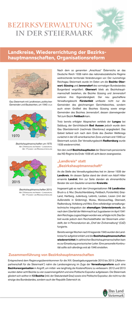 Landkreise, Wiedererrichtung Der Bezirks­ Hauptmannschaften, Organisationsreform