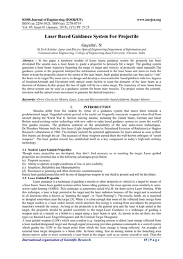 Laser Based Guidance System for Projectile