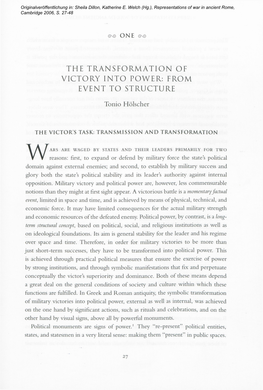 The Transformation of Victory Into Power: from Event to Structure