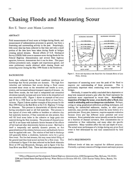 Chasing Floods and Measuring Scour