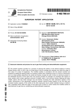 Desiccant Materials and Process for Use in Gas Fired Cooling and Dehumidification Equipment