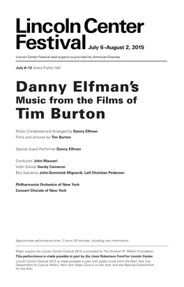 Danny Elfman's Music from the Films of Tim Burton