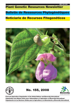 No. 155, 2008 Bulletin De Ressources Phytogénétiques Plant Genetic