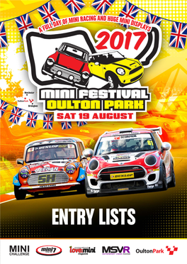 ENTRY LISTS RACES 2 X 20 1 & 6 MINI CHALLENGE - JCW ENTRY LIST MINS