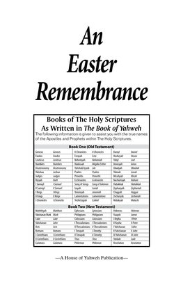 An Easter Remembrance