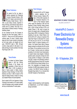 Power Electronics for Renewable Energy Systems PERE S