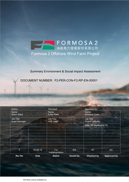 Formosa 2 Offshore Wind Farm Project