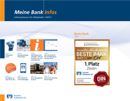 Meine Bank Infos Informationen Für Mitglieder 1/2017