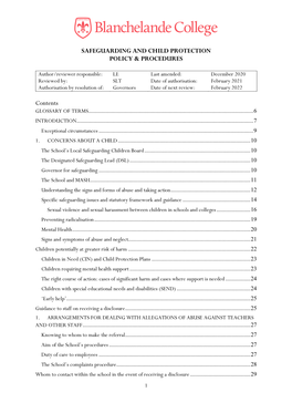 Safeguarding Policy