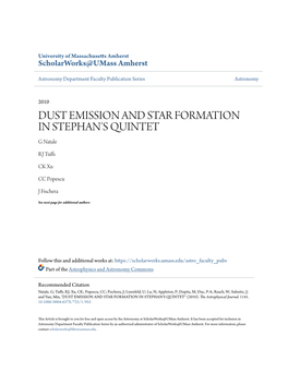 DUST EMISSION and STAR FORMATION in STEPHAN's QUINTET G Natale
