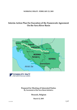 Interim Action Plan for Execution of the Framework Agreement on the Sava River Basin