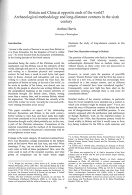 Britain and China at Opposite Ends of the World? Archaeological Methodology and Long-Distance Contacts in the Sixth Century