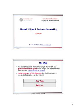 Sistemi ICT Per Il Business Networking