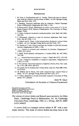 The Volume of Convex Bodies and Banach Space Geometry, by Gilles Pisier. Cambridge Tracts in Mathematics, Vol. 94, Cambridge