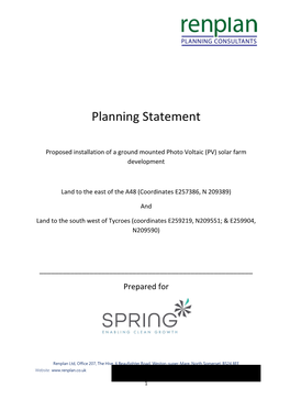 Planning Statement