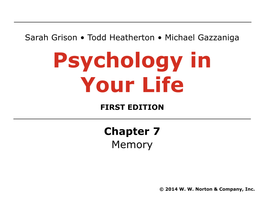 Psychology in Your Life