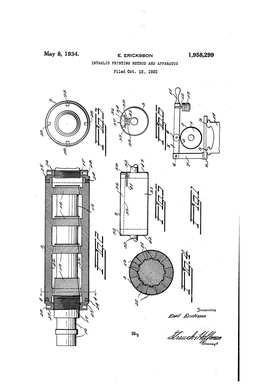 May 8, 19340 ; Aemcksson 1,958,299 INTAGLIO PRINTING METHOD and APPARATUS