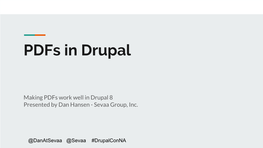 Pdfs in Drupal