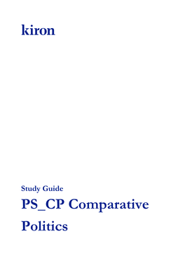 Study Guide PS CP Comparative Politics