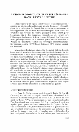 L'essor Protoindustriel Et Ses Héritages Dans Le Pays De Bitche