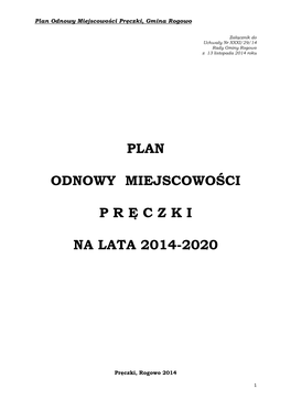 Załącznik Do Uchwały Nr XXXI/29/14 Rady Gminy Rogowo Z 13 Listopada 2014 Roku