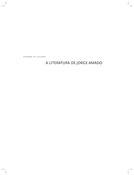 A Literatura De Jorge Amado