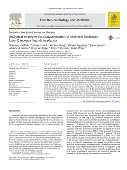 Analytical Strategies for Characterization of Oxysterol Lipidomes: Liver X Receptor Ligands in Plasma