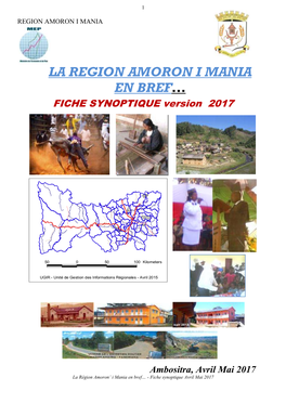 LA REGION AMORON I MANIA EN BREF... FICHE SYNOPTIQUE Version 2017