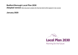 Bedford Borough Local Plan 2030 January 2020