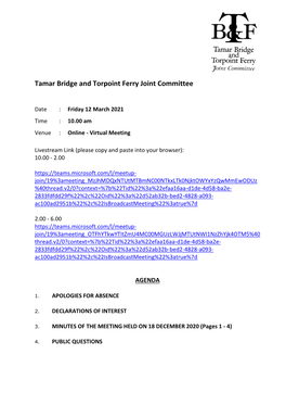 Tamar Bridge and Torpoint Ferry Joint Committee