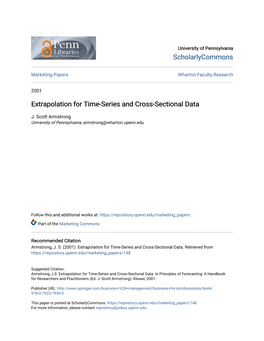 Extrapolation for Time-Series and Cross-Sectional Data