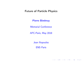 Future of Particle Physics